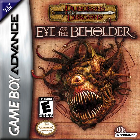 Dungeons & Dragons Eye of the Beholder box art for GameBoy Advance
